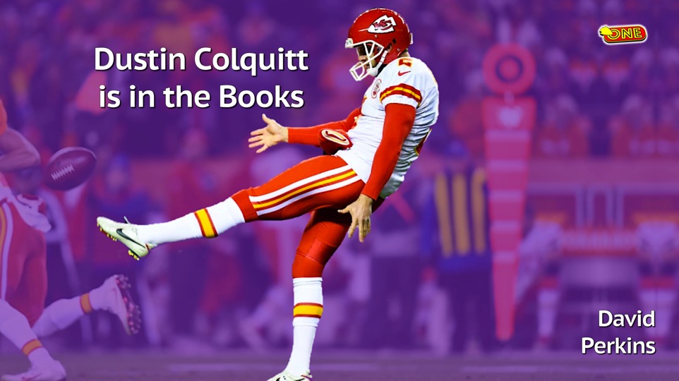 Dustin Colquitt is in the Books